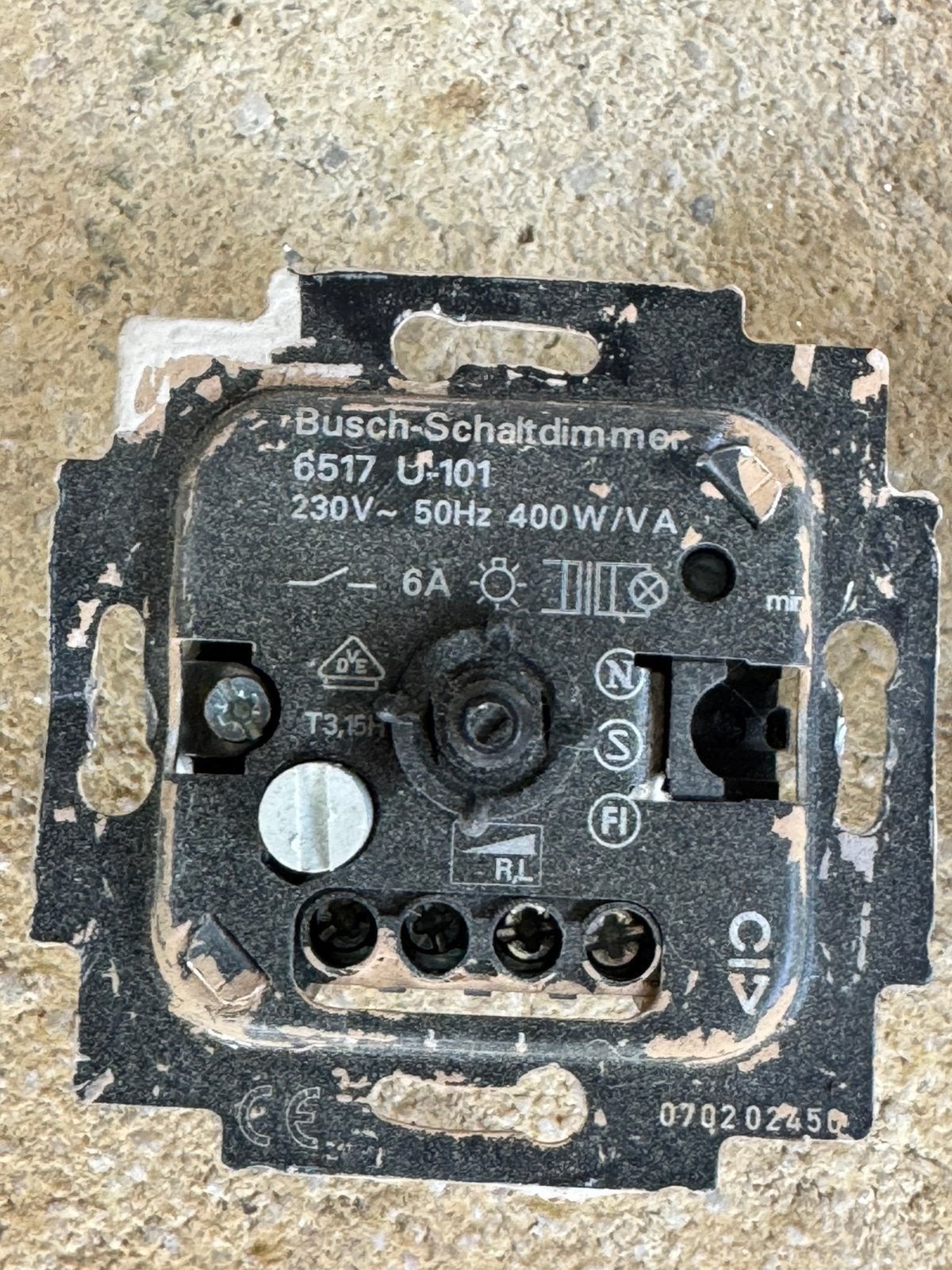 5 stuks Busch-Jaeger Dimmer 6517 U-101, Doe-het-zelf en Verbouw, Elektra en Kabels, Ophalen of Verzenden, Gebruikt, Busch-Jaeger