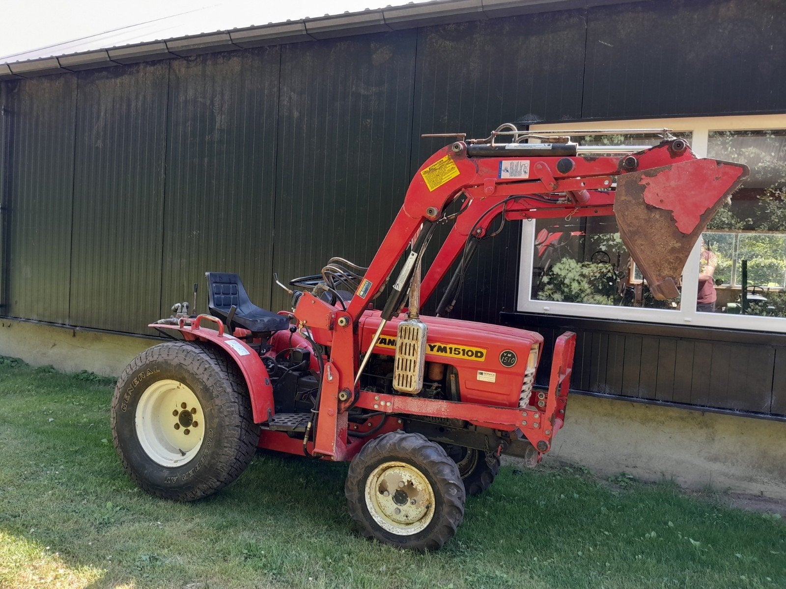 Goede Yanmar YM1510D 4X4 minitractor met voorlader, Zakelijke goederen, Agrarisch | Tractoren, Ophalen, Gebruikt, Tot 80 Pk, Overige merken