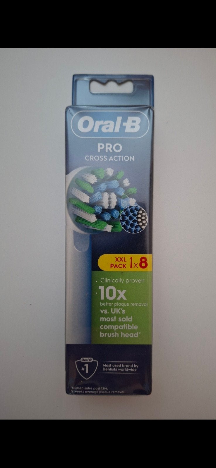 8 x originele Oral B Cross Action opzetborstels, Ophalen of Verzenden, Nieuw, Mondverzorging