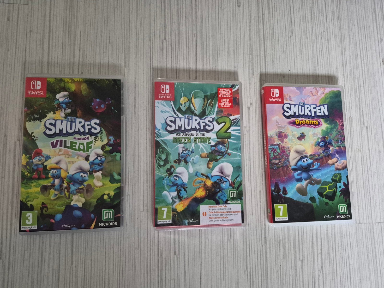 Nintendo switch smurfen spel 3x, Spelcomputers en Games, Overige genres, 1 speler, Ophalen of Verzenden, Zo goed als nieuw