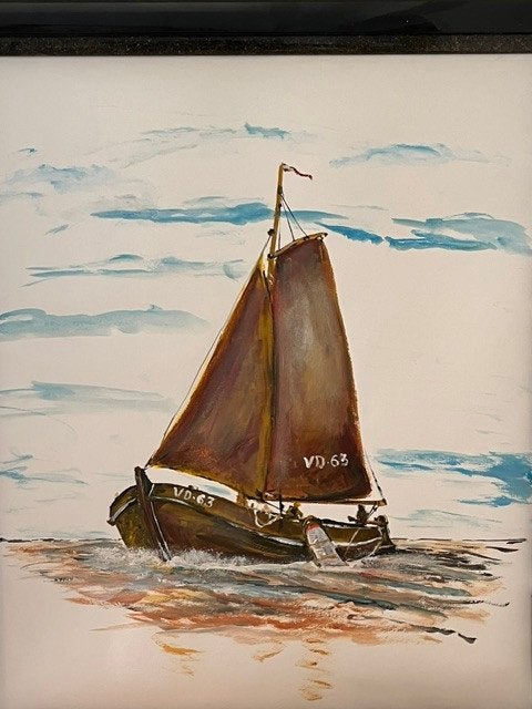 Volendam 63  botter, Ophalen of Verzenden, Klassiek, Maritiem / water