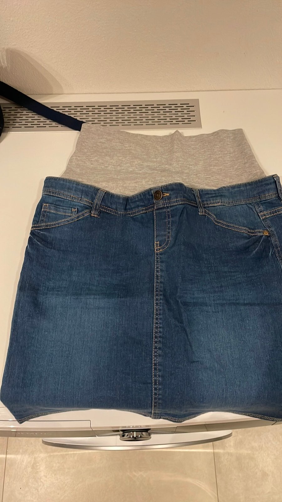 Prenatal zwangerschapsrok denim, Ophalen of Verzenden, Zo goed als nieuw, Blauw
