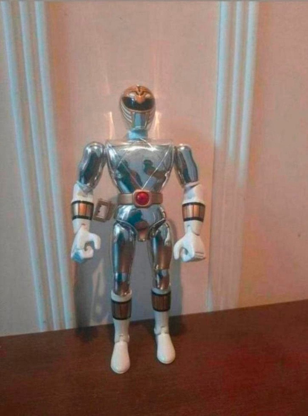 Mighty Morphin Power Rangers. Chrome White Ranger. Bandai., Ophalen of Verzenden, Gebruikt