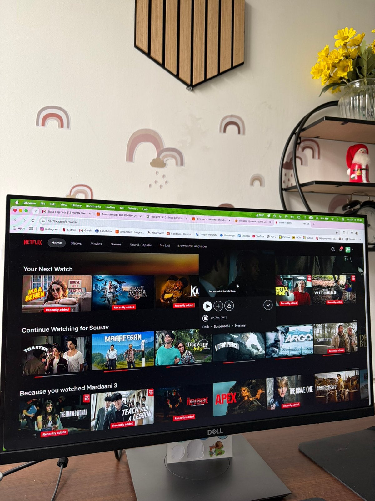 DELL 2419H, Computers en Software, Ophalen, IPS, Full HD, Zo goed als nieuw