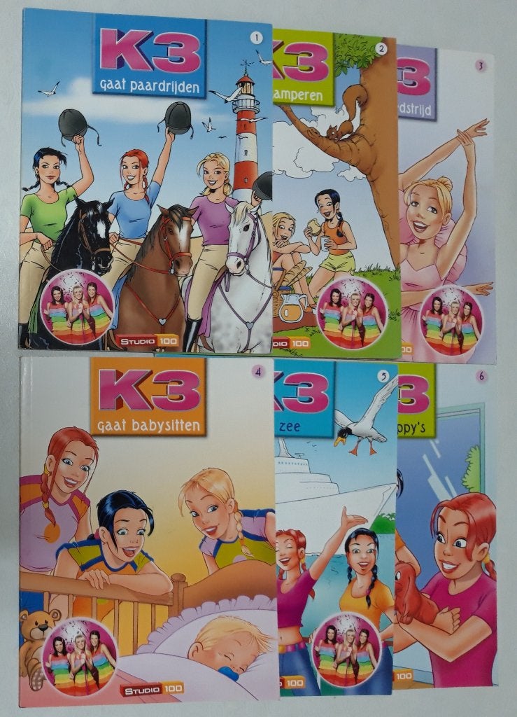 K3 serie van 6 boeken - Zo goed als nieuw, Studio 100, Fictie algemeen, Ophalen of Verzenden, Zo goed als nieuw