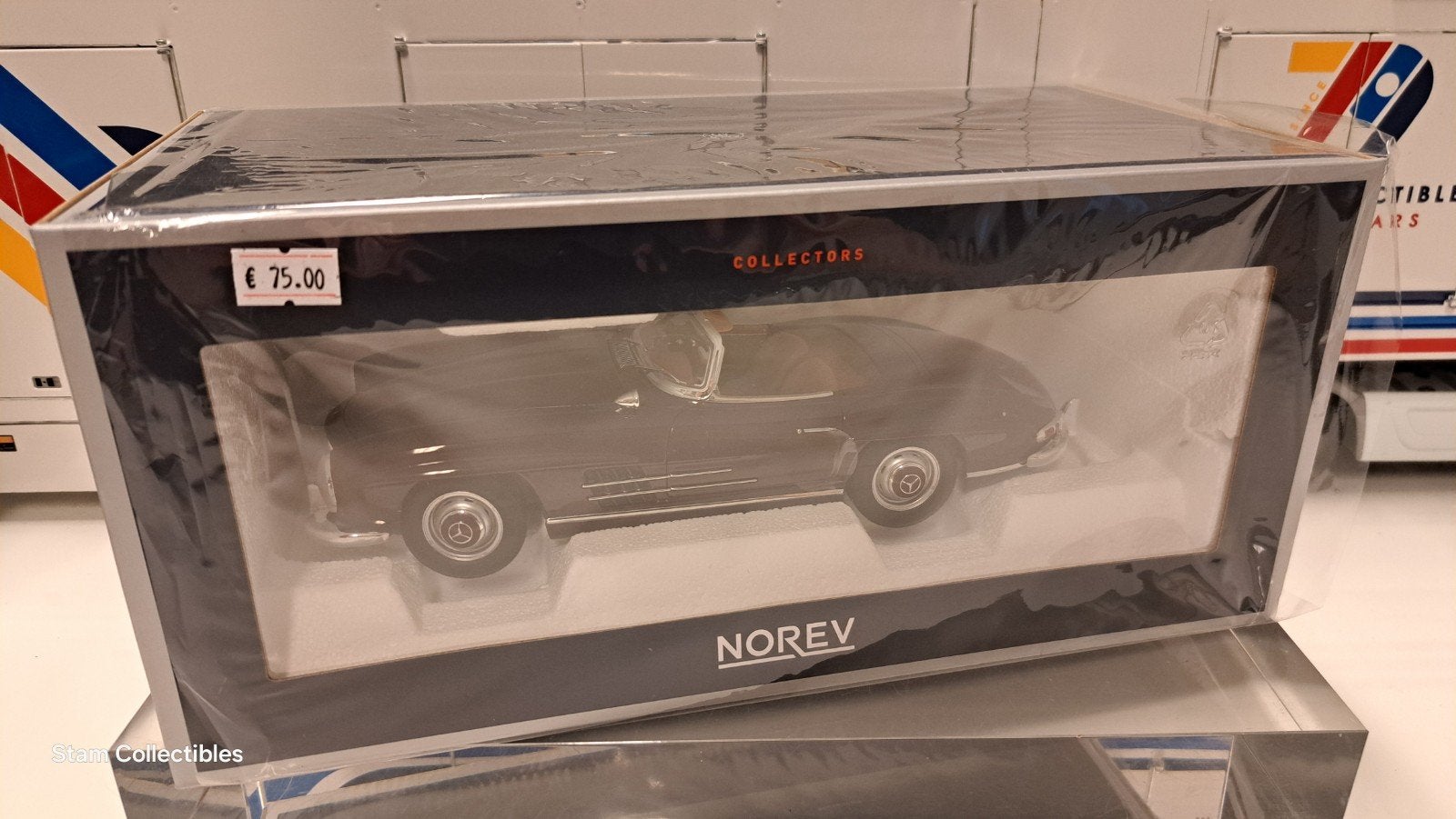 Norev Mercedes-Benz 300SL Raodster Dark Red - 1957, Hobby en Vrije tijd, Modelauto's | 1:18, Auto, Nieuw, Norev, Ophalen of Verzenden