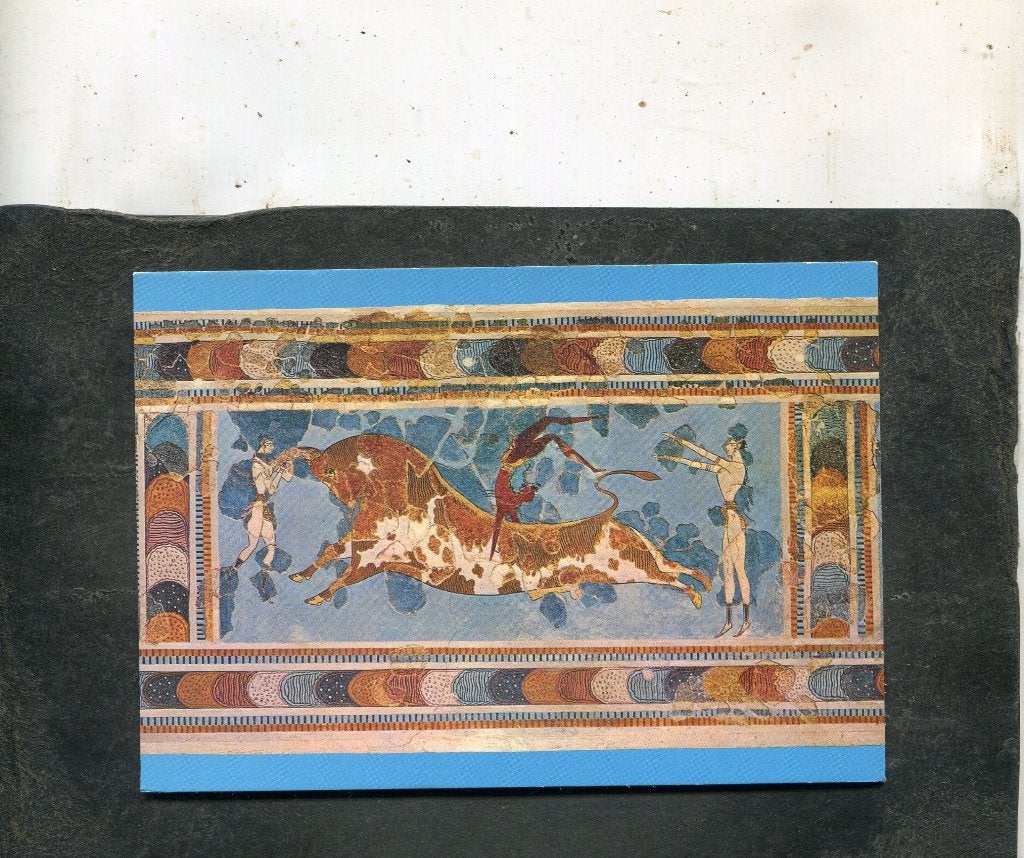 Ansicht Griekenland 12 - Bull Fighting - Fresco from Knossos, Verzenden, 1980 tot heden, Ongelopen