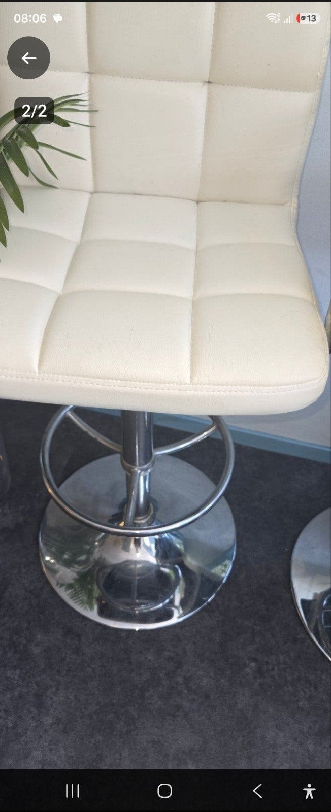 2x Barstoelen - Gebruikt, niet meer instelbaar, 2 krukken, Ophalen, Gebruikt, Met voetsteun