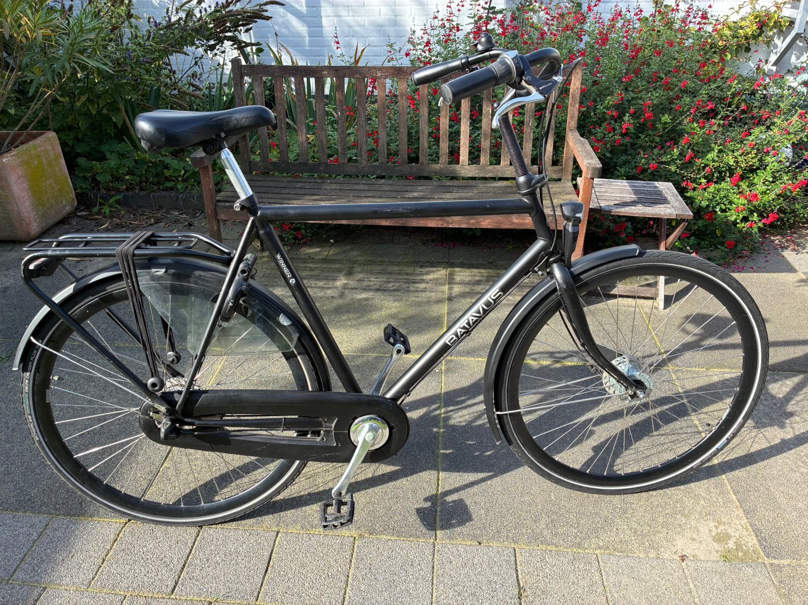 Batavis Winner stadsfiets framemaat 62 zwart, Ophalen, Versnellingen, Batavus, Zo goed als nieuw