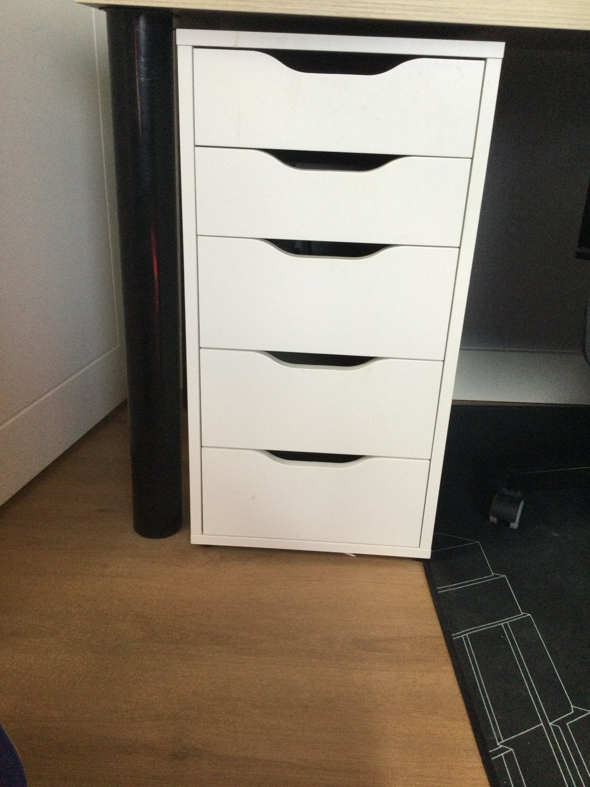 IKEA Alex ladeblok wit 36x70 cm, Ophalen, Overige materialen, Minder dan 50 cm, Gebruikt