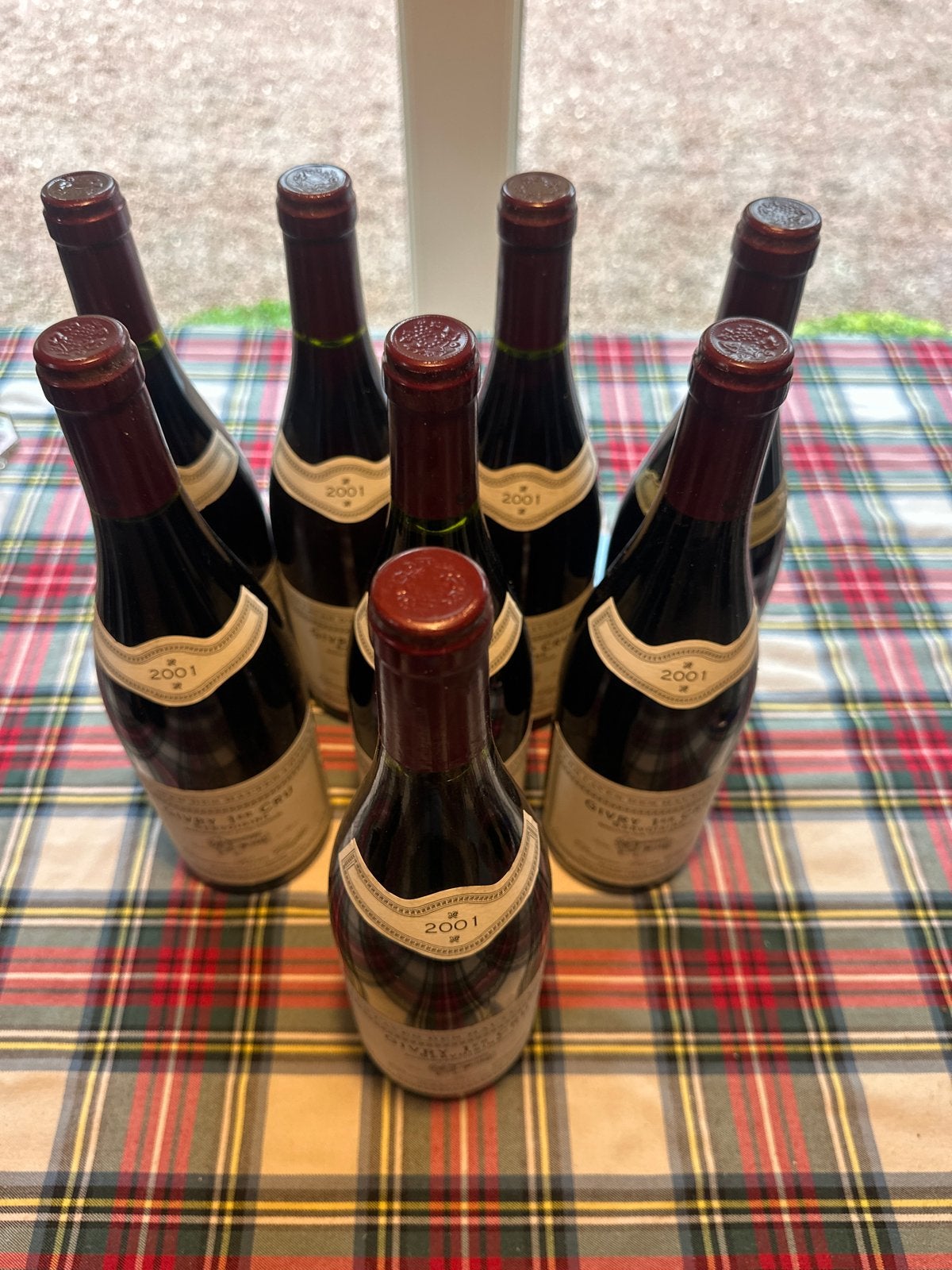 8x Givry 1er Cru Servoisine 2001 - Domaine Xavier Chofflet, Gebruikt, Frankrijk, Ophalen of Verzenden, Rode wijn