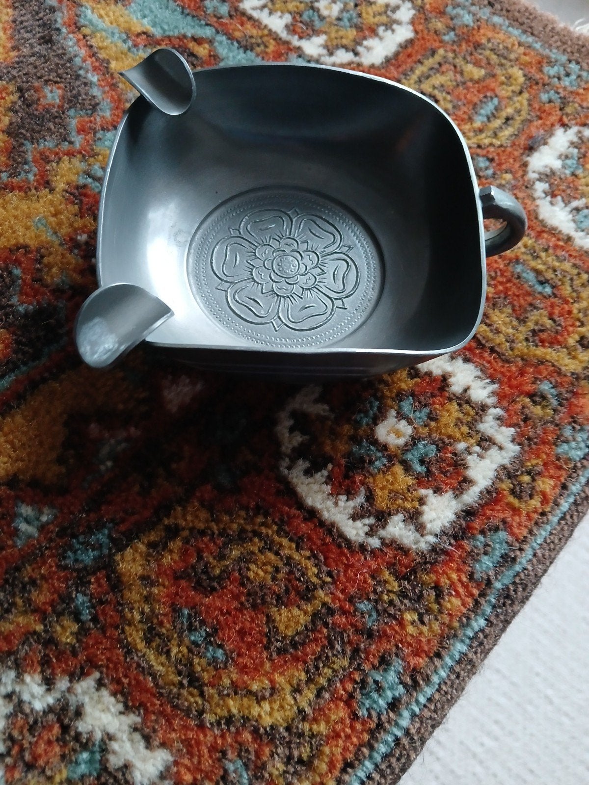Tinnen asbak, Antiek en Kunst, Antiek | Tin, Ophalen of Verzenden