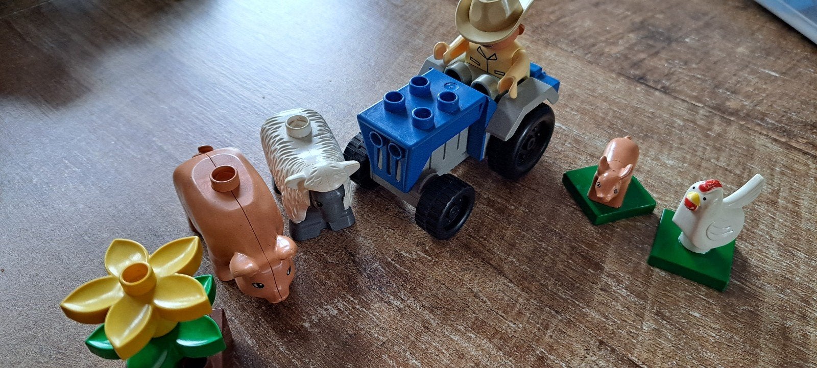 Lego Duplo Landbouwtractor met boer en boerderijdieren, Inclusief minifiguren, Gebruikt, Ophalen of Verzenden, Duplo