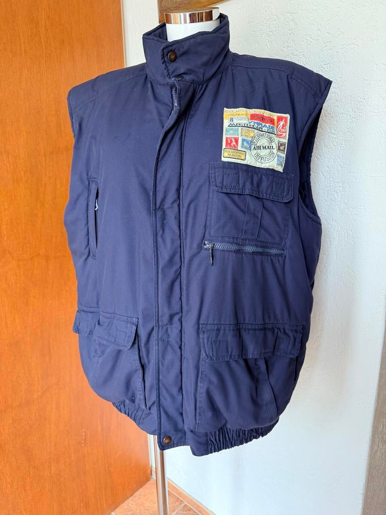 Sean outdoor bodywarmer XXL met patches, Ophalen of Verzenden, Gedragen, Overige maten, Blauw