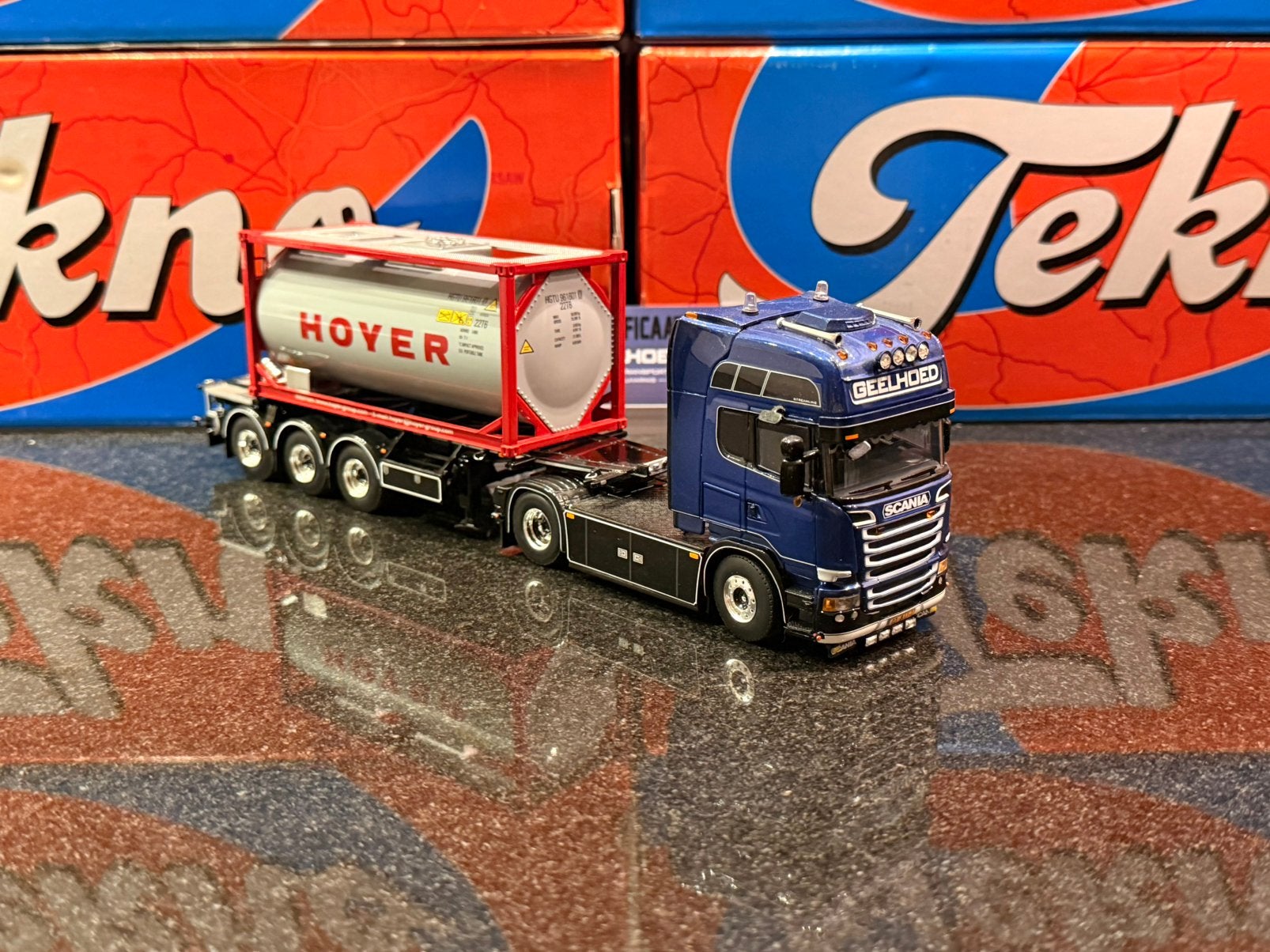 WSI - Scania topline Geelhoed, Verzenden, Zo goed als nieuw, Bus of Vrachtwagen, Wsi