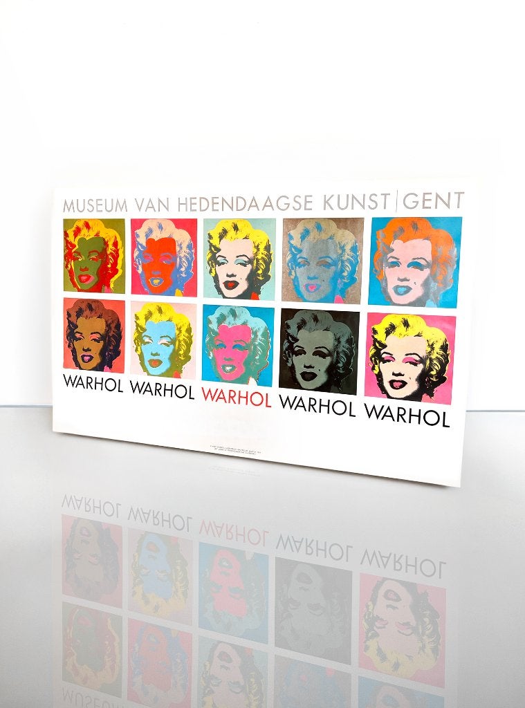 Originele Andy Warhol expositieposter Gent, Verzamelen, Posters, Ophalen of Verzenden, Gebruikt, A1 t/m A3, Overige onderwerpen