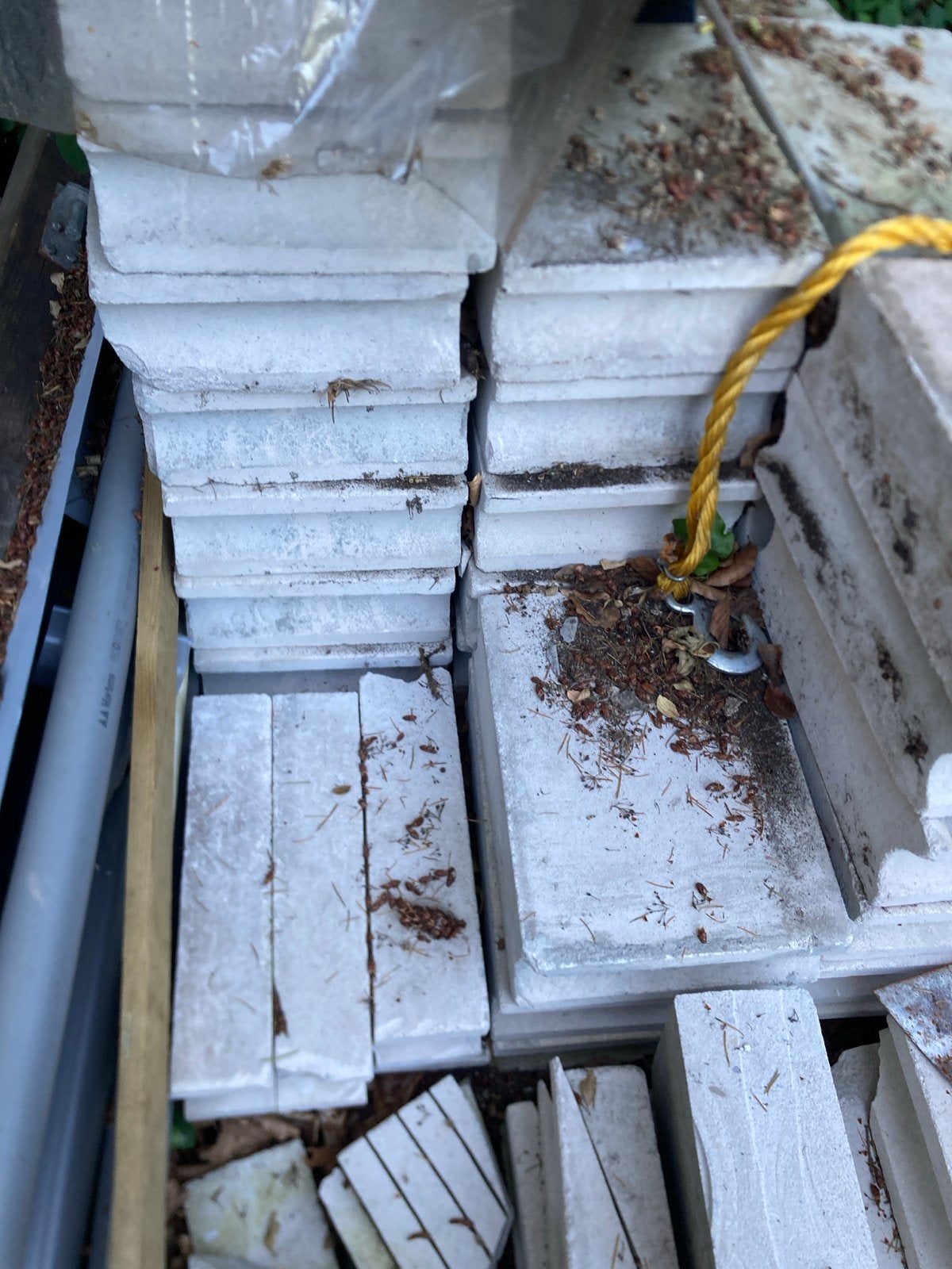 Gebruikte betonnen bouw blokken stenen, Doe-het-zelf en Verbouw, Metselstenen, Ophalen, Gebruikt, Beton