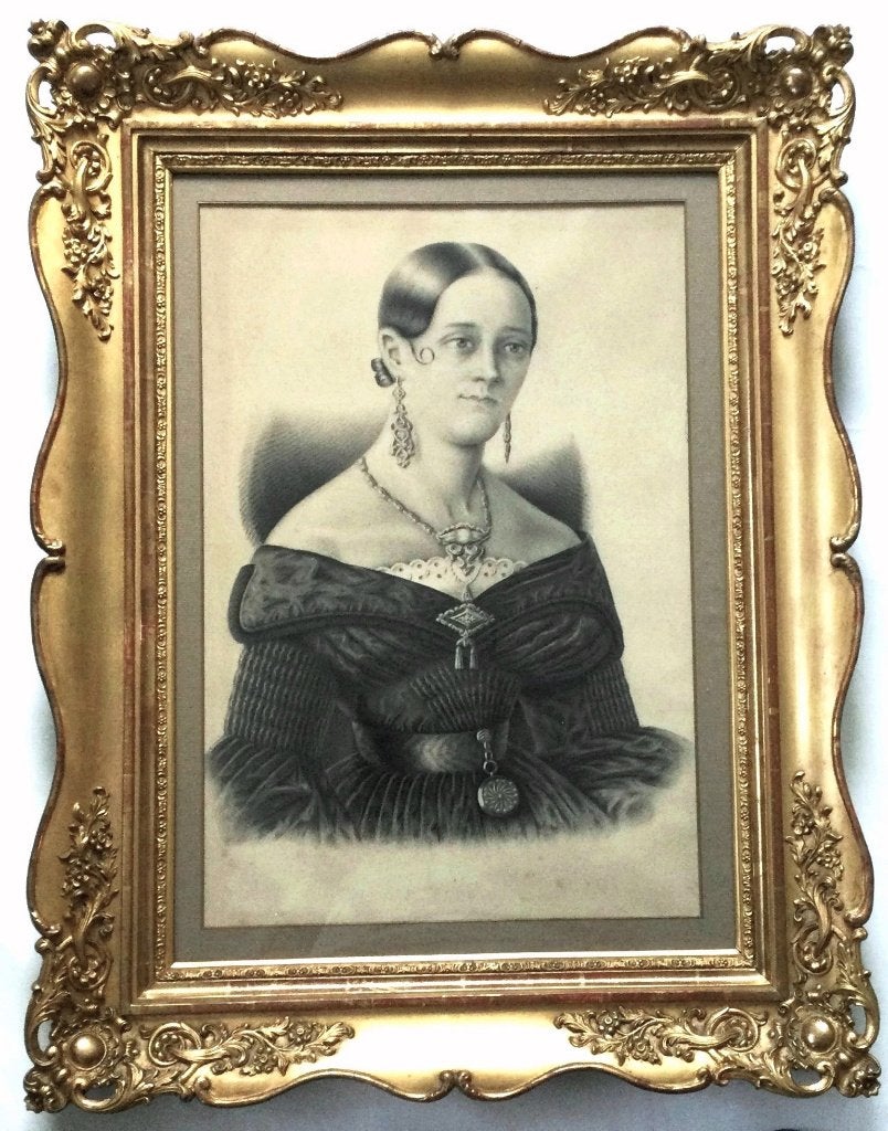 Antiek schilderij van C. Schulte portret gesigneerd, 1842., Antiek en Kunst, Ophalen
