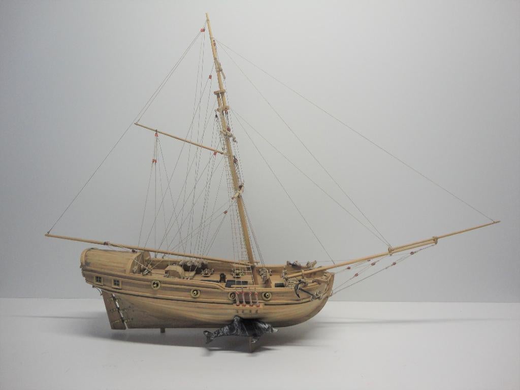 Houten modelschip The American Bermuda Sloop “Jamaica”, Hobby en Vrije tijd, Modelbouw | Boten en Schepen, Ophalen
