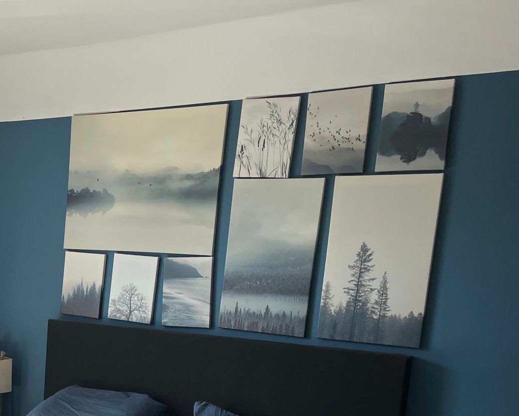 IKEA GRÖNBY Schilderijenset/ Wanddecoratie 9 delig, Ophalen