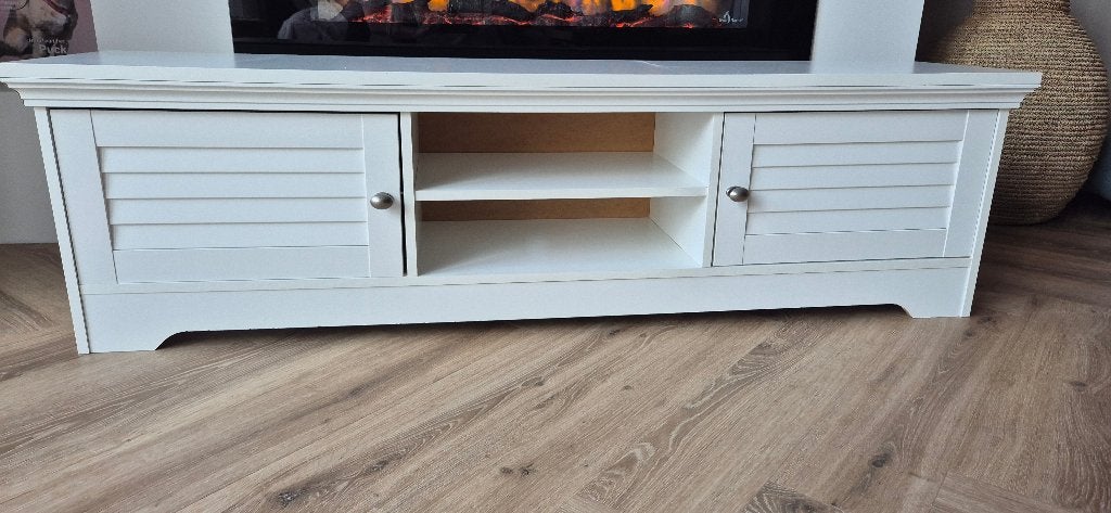 Tv kast wit, Huis en Inrichting, Ophalen, Gebruikt, 100 tot 150 cm, Beach/Ibiza