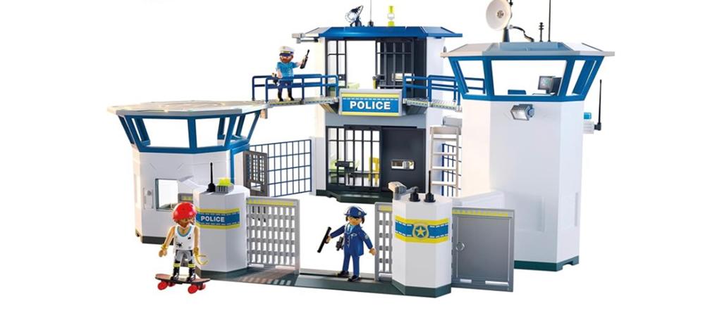 Playmobil politiebureau incl accessoires en politieauto, Ophalen, Gebruikt, Complete set