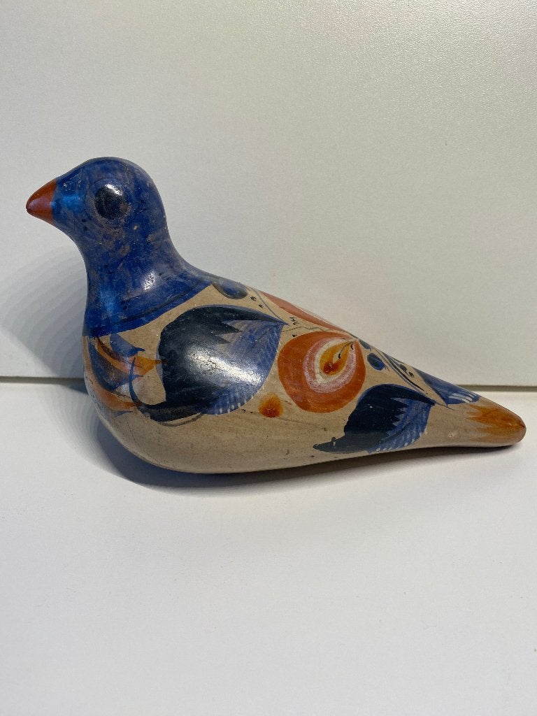Aardewerken vogelfiguur/Mexicaanse volkskunst, Tonala, Meerkleurig, Ophalen of Verzenden, Steen/keramiek, Gebruikt