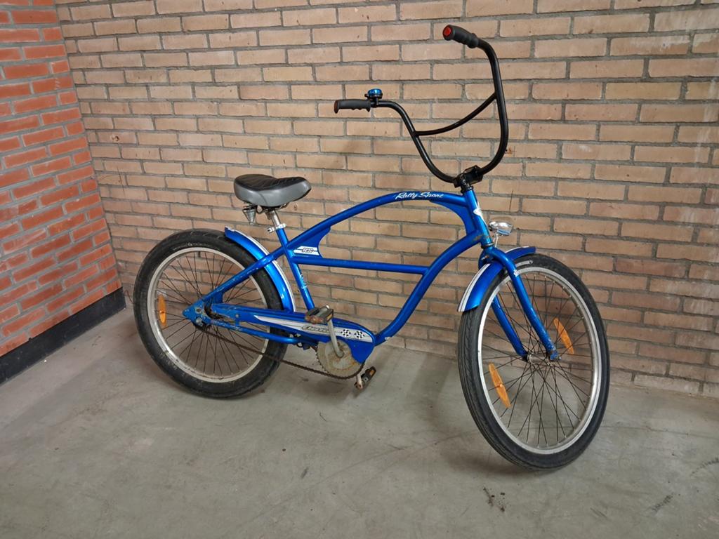 Blauwe Beach Cruiser in Goede Staat, Ophalen, Terugtraprem, Gebruikt, Cruiser