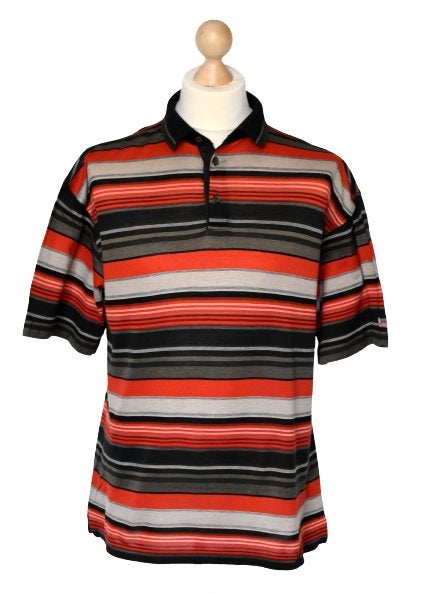Carlo Colucci retro polo, shirt, gestreept, Mt. M, Overige kleuren, Zo goed als nieuw, Carlo Colucci, Verzenden