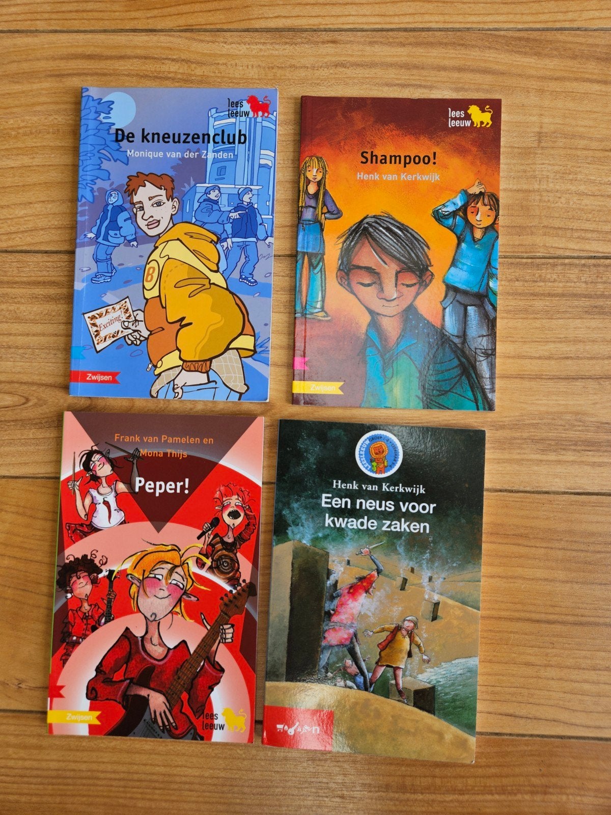 Leesleeuw boekenpakket: 4 spannende jeugdboeken, Boeken, Ophalen of Verzenden, Gelezen, Monique van der Zanden, Henk van Kerkwijk, Frank van Pamelen