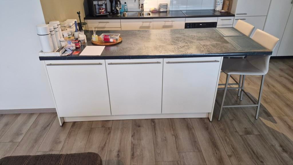 Keuken eiland kleur gebroken wit, Huis en Inrichting, Keuken | Complete keukens, Ophalen, Zo goed als nieuw, Overige kleuren