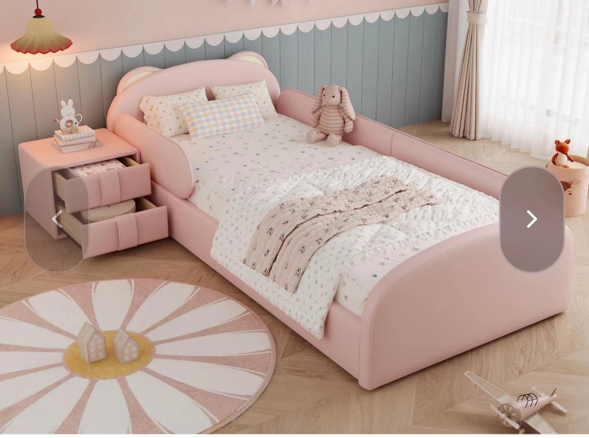 Nieuw Meiden bed met nachtkastje 90x200 Home24