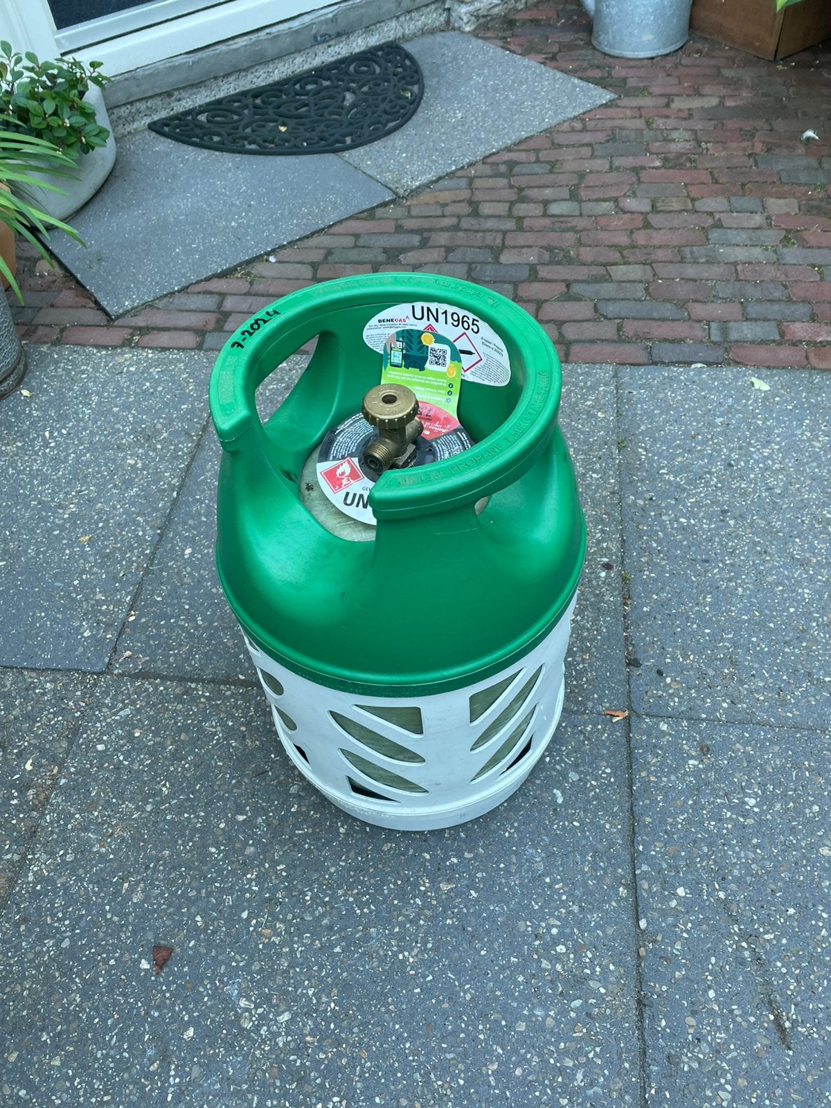 10 ltr Benegas lichtgewicht gasfles, Ophalen, Zo goed als nieuw
