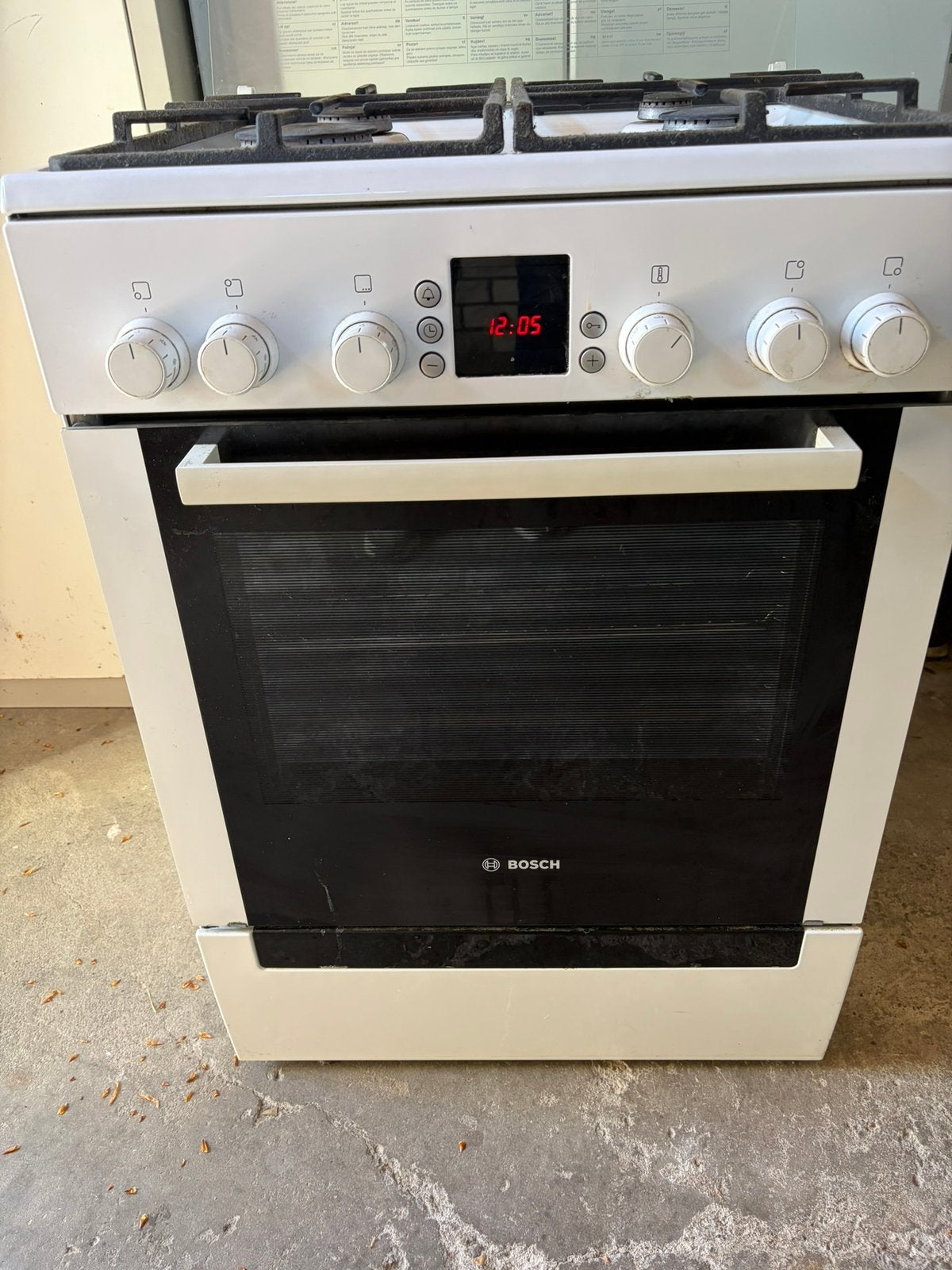 Bosch Gasfornnuis met Elektrische oven, Gebruikt, Gas, Vrijstaand, 85 tot 90 cm