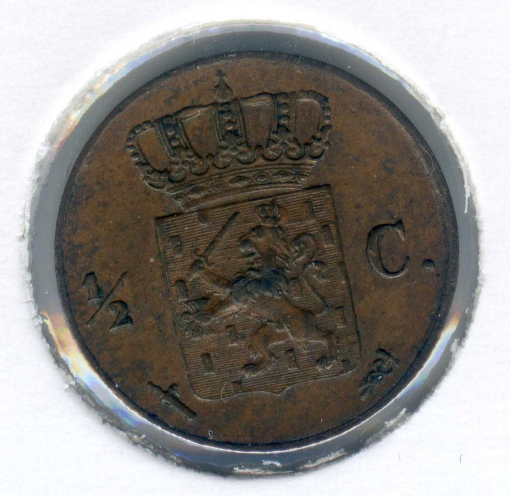 Nederland 1/2 Cent 1869 PR-, Postzegels en Munten, Munten | Nederland, Verzenden, Koning Willem III, Overige waardes
