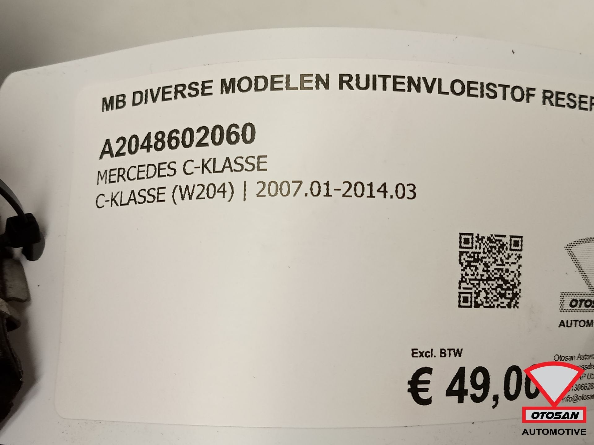 Mercedes Diverse Modelen Ruitenvloeistof Reservoir A20486020, Auto-onderdelen, Ruiten en Toebehoren, Gebruikt, Mercedes-Benz AG