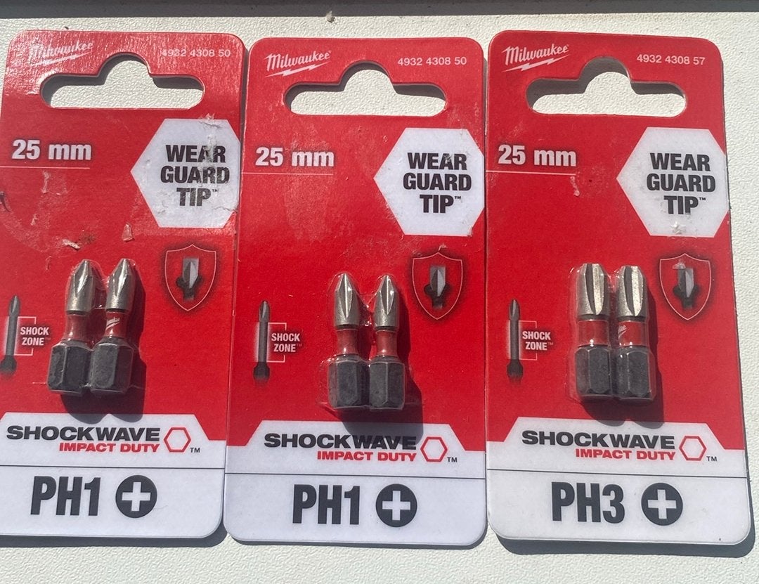 Milwaukee PH1 PH3 bitset, Ophalen of Verzenden, Nieuw, Accuboormachine, Milwaukee