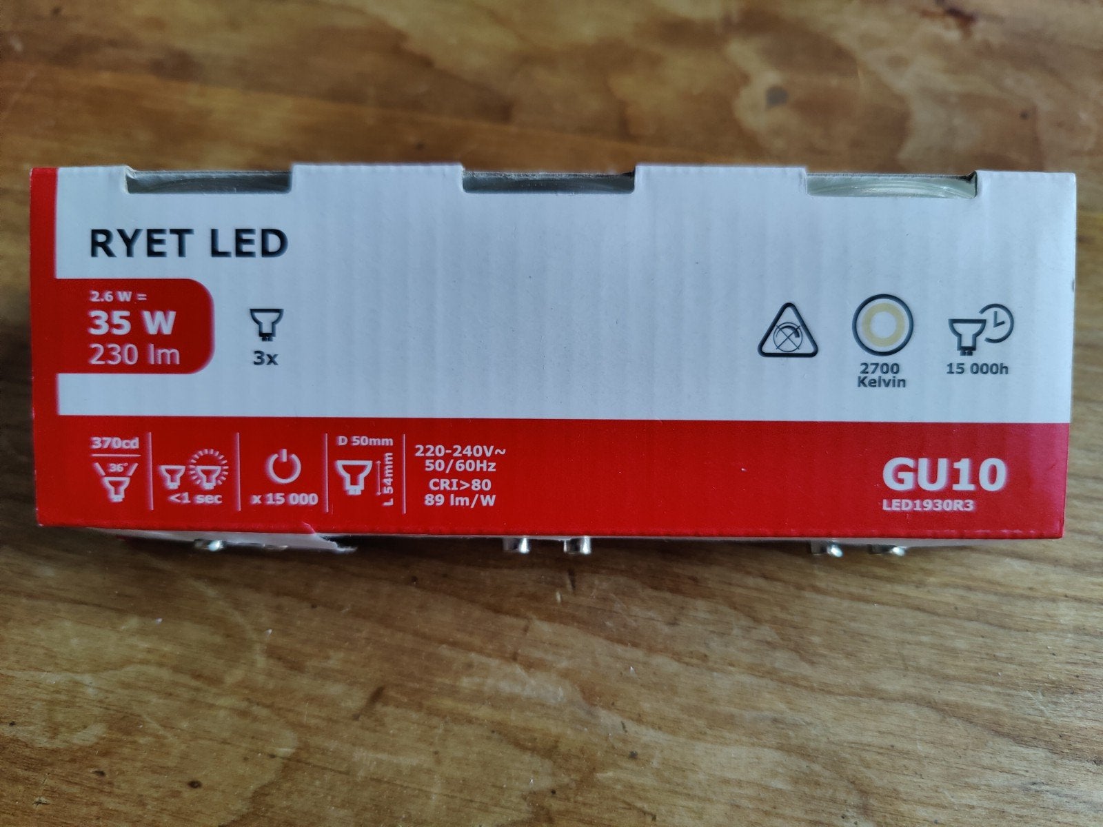 Ikea ryat tradfri led 3x nieuw in doos, Huis en Inrichting, Led-lamp, GU10, Nieuw, IKEA