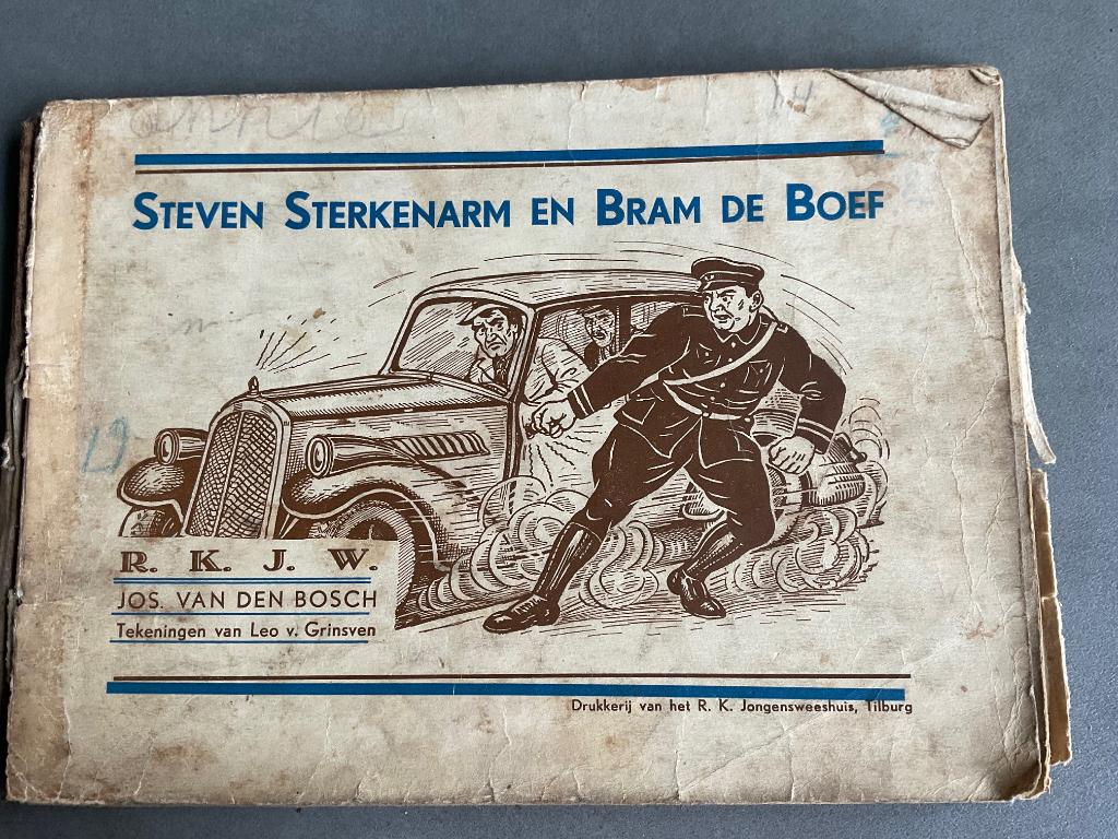 Steven Sterkenarm en Bram de Boef - Stripboek uit 1941, Gelezen, Eén stripboek, Ophalen of Verzenden, Jos van den bosh