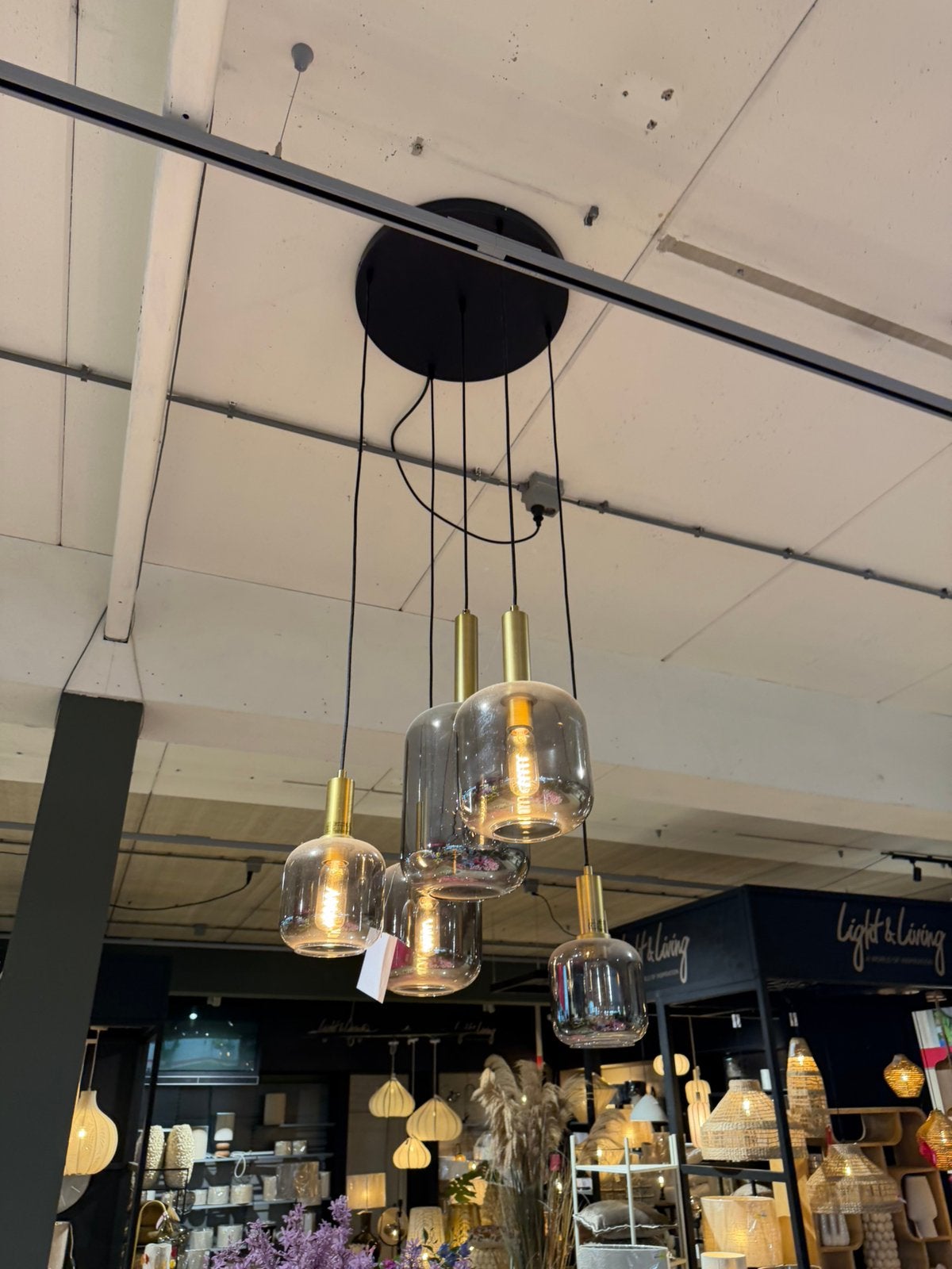 LIGHT & LIVING lamp lekar 5lamps, Ophalen, Gebruikt