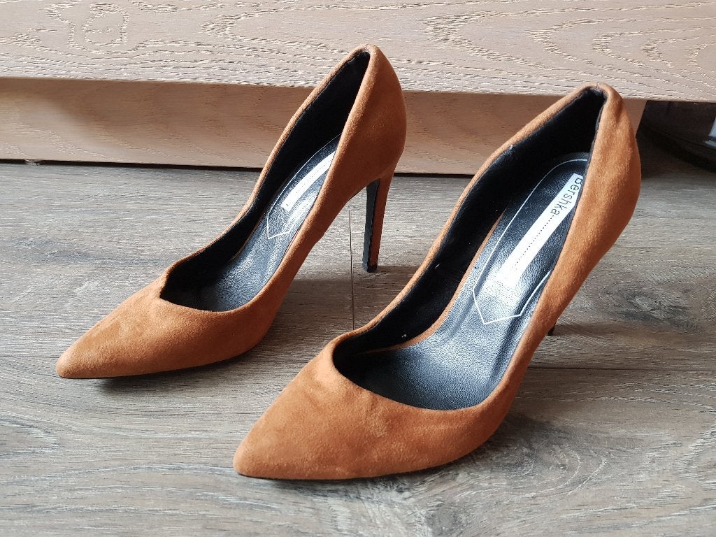 Pumps met hoge hakken -- maat 37 -- Bershka, Pumps, Bruin, Zo goed als nieuw, Bershka