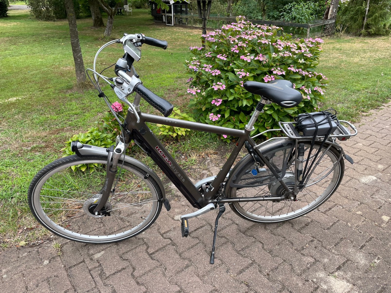 Koga Miyata Tesla elektrische herenfiets, Fietsen en Brommers, Elektrische fietsen, Gebruikt, 51 tot 55 cm, 30 tot 50 km per accu