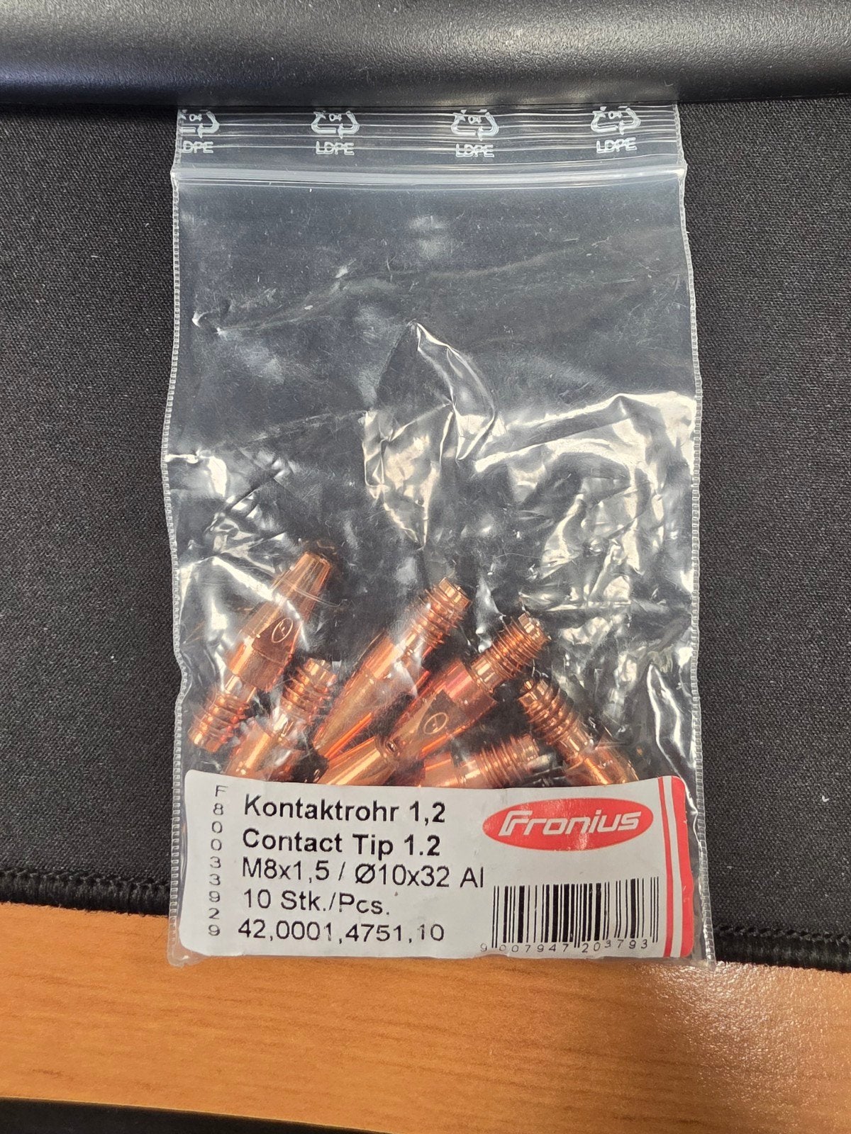 Fronius Contact Tips 1.2 M8x1.5 Ø10x32 Al 120x, Ophalen of Verzenden