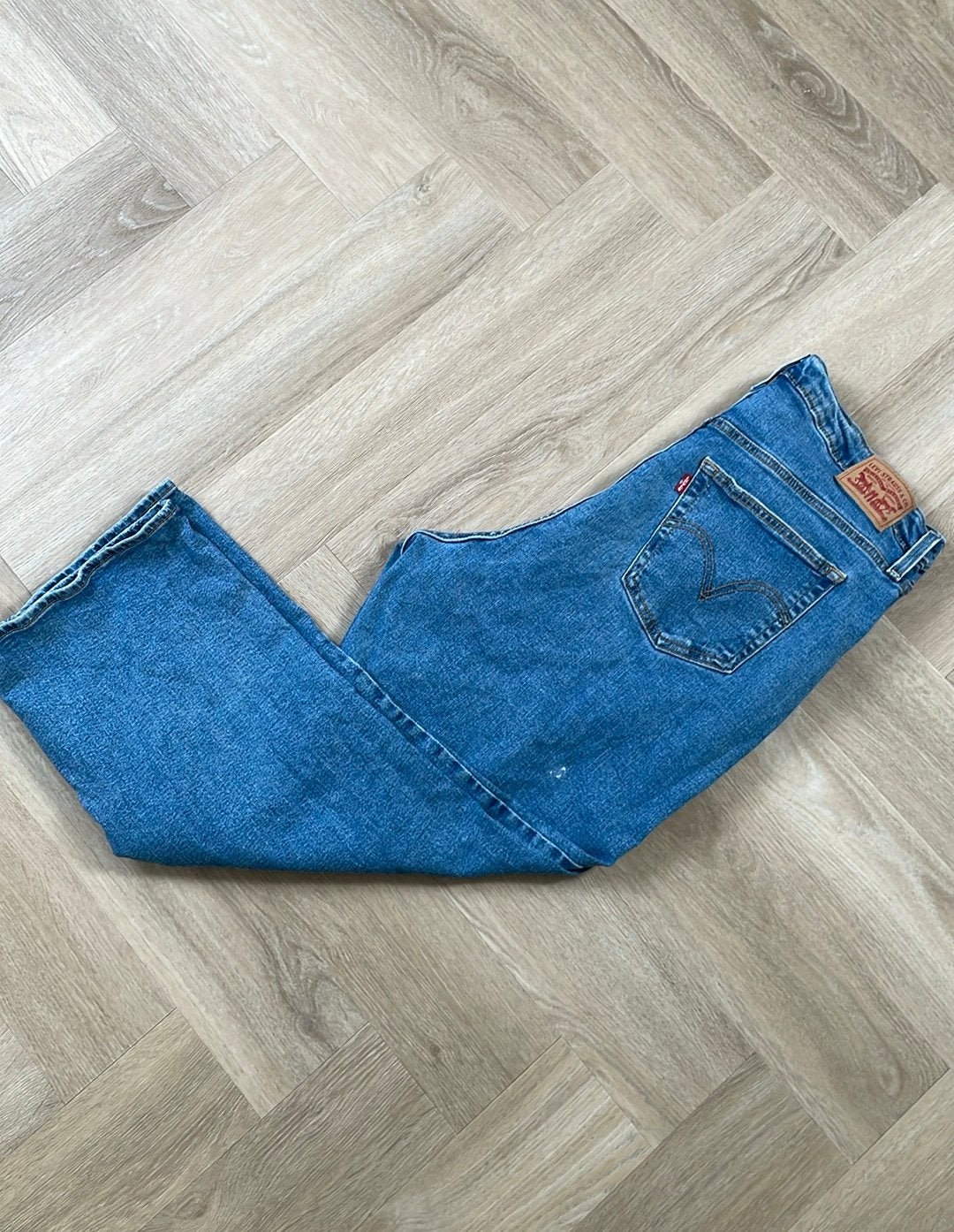 Levi’s Ribcage Straight Ankle, Kleding | Dames, Ophalen of Verzenden, Zo goed als nieuw, Blauw, W30 - W32 (confectie 38/40)