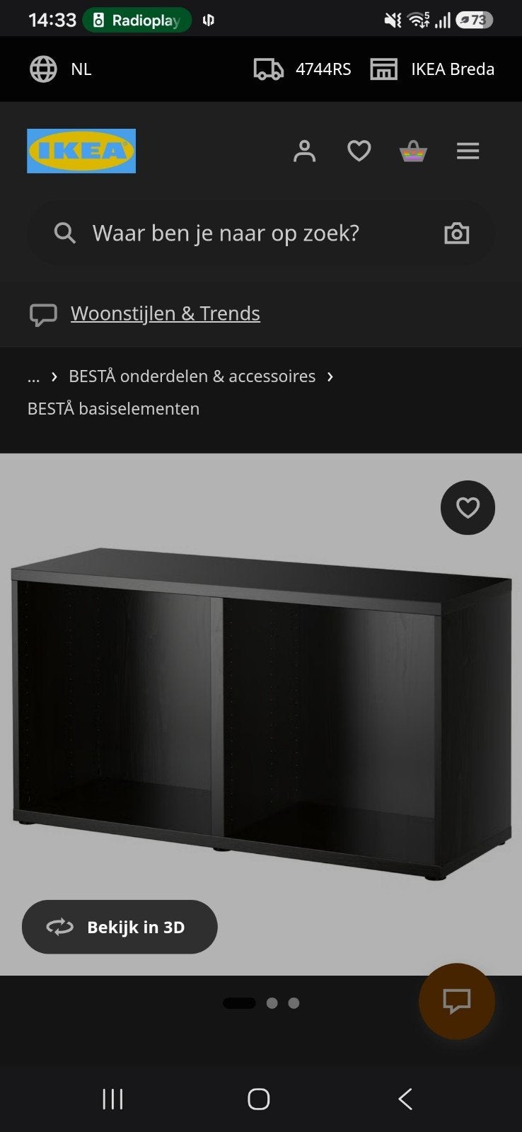 Nieuw in doos ikea Bestå basis element met 2 deurtjes, Ophalen of Verzenden, Nieuw, Met deur(en)