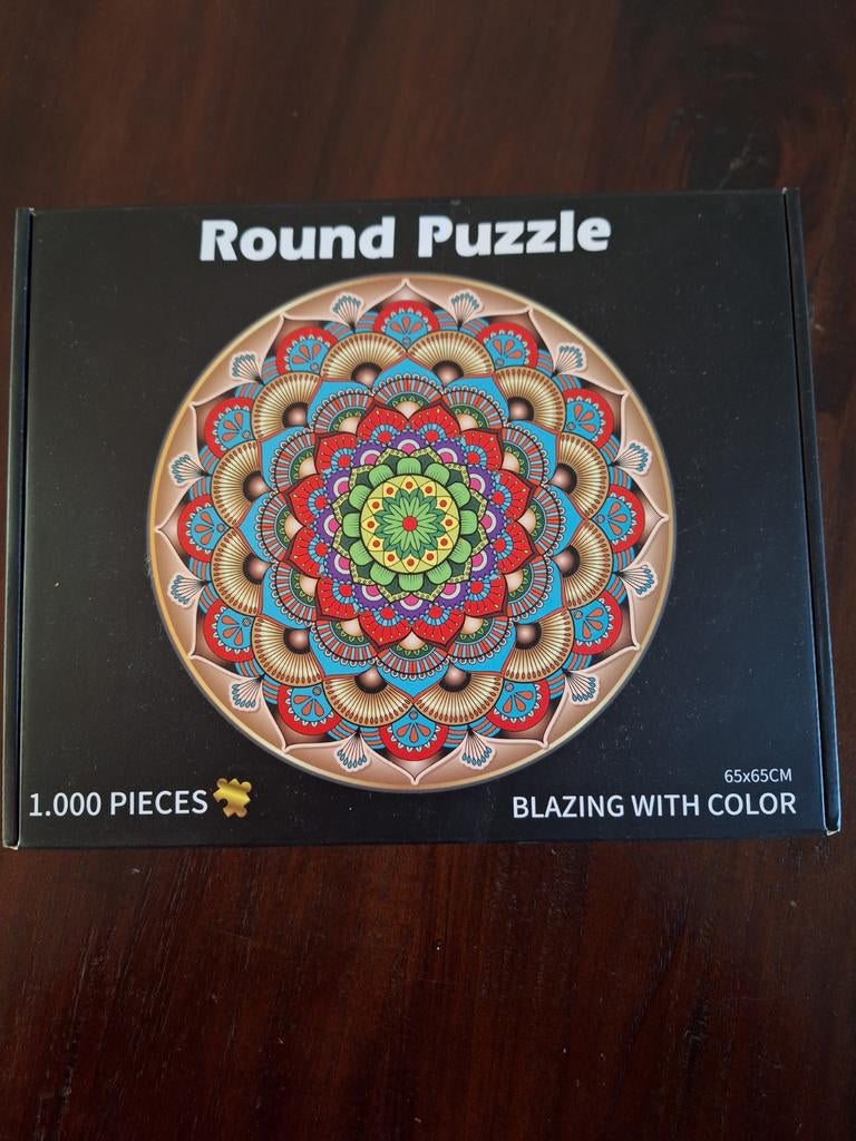 Vaderdag Ronde Mandala Legpuzzel 1000 Stukjes - Nieuw, Ophalen of Verzenden, 500 t/m 1500 stukjes, Nieuw, Legpuzzel