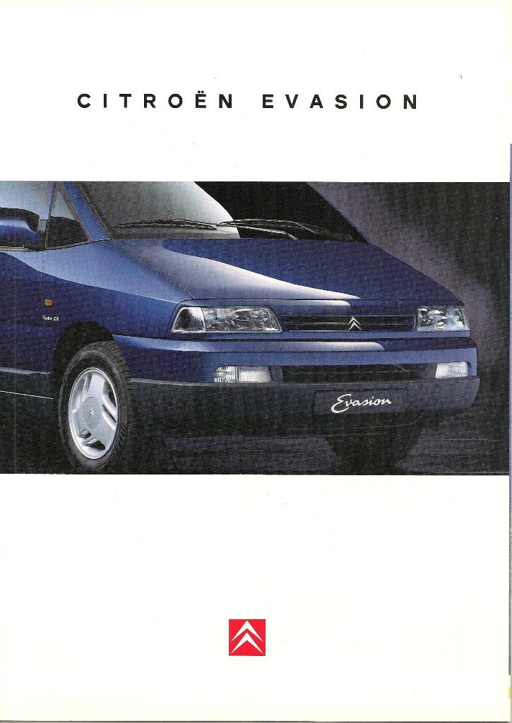 Duitse folder Citroën Evasion, juli 1995, Ophalen of Verzenden, Nieuw, Citroën