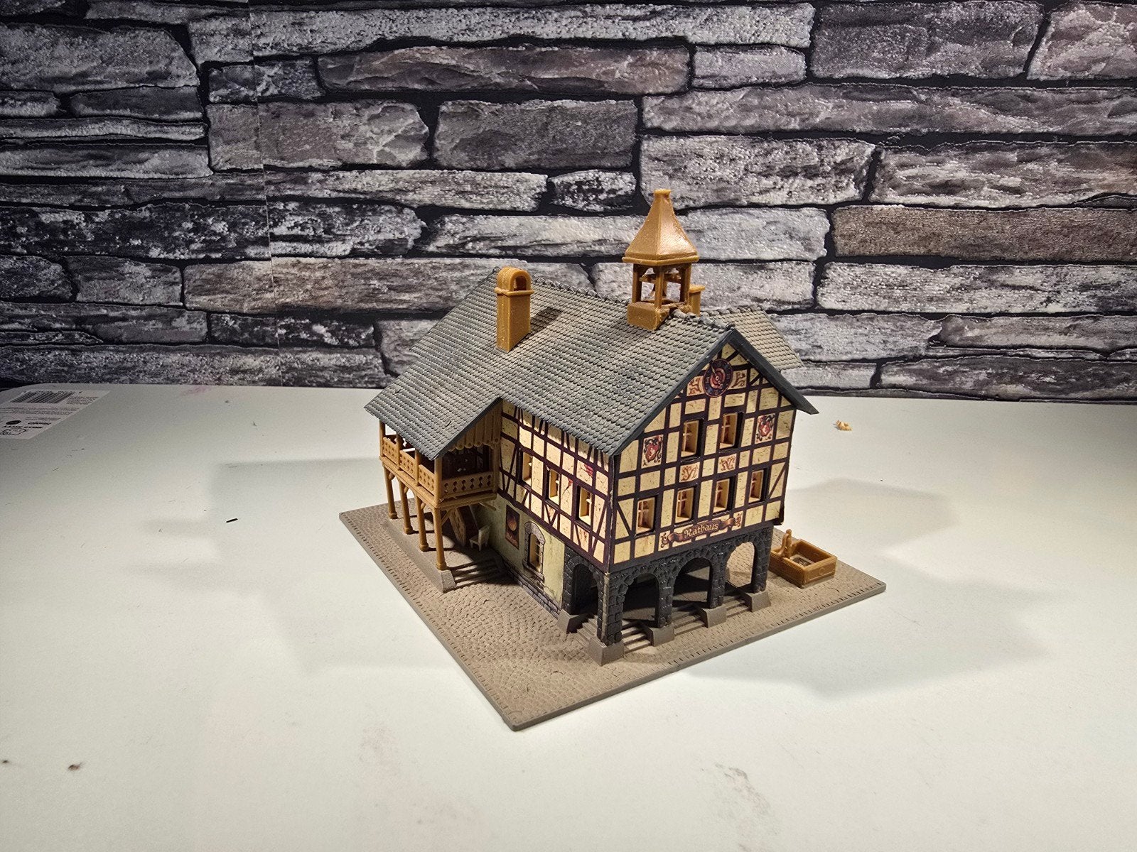 vakwerkhuis gemeentehuis N spoor modeltrein 1:160, Overige merken, Gebruikt, Gelijkstroom of Wisselstroom, Brug, Tunnel of Gebouw