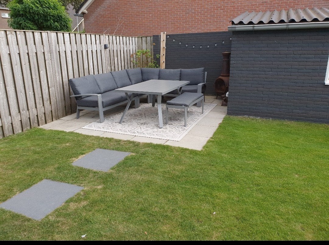 Tuinset lounge diner, Ophalen, Gebruikt, Bank, Aluminium