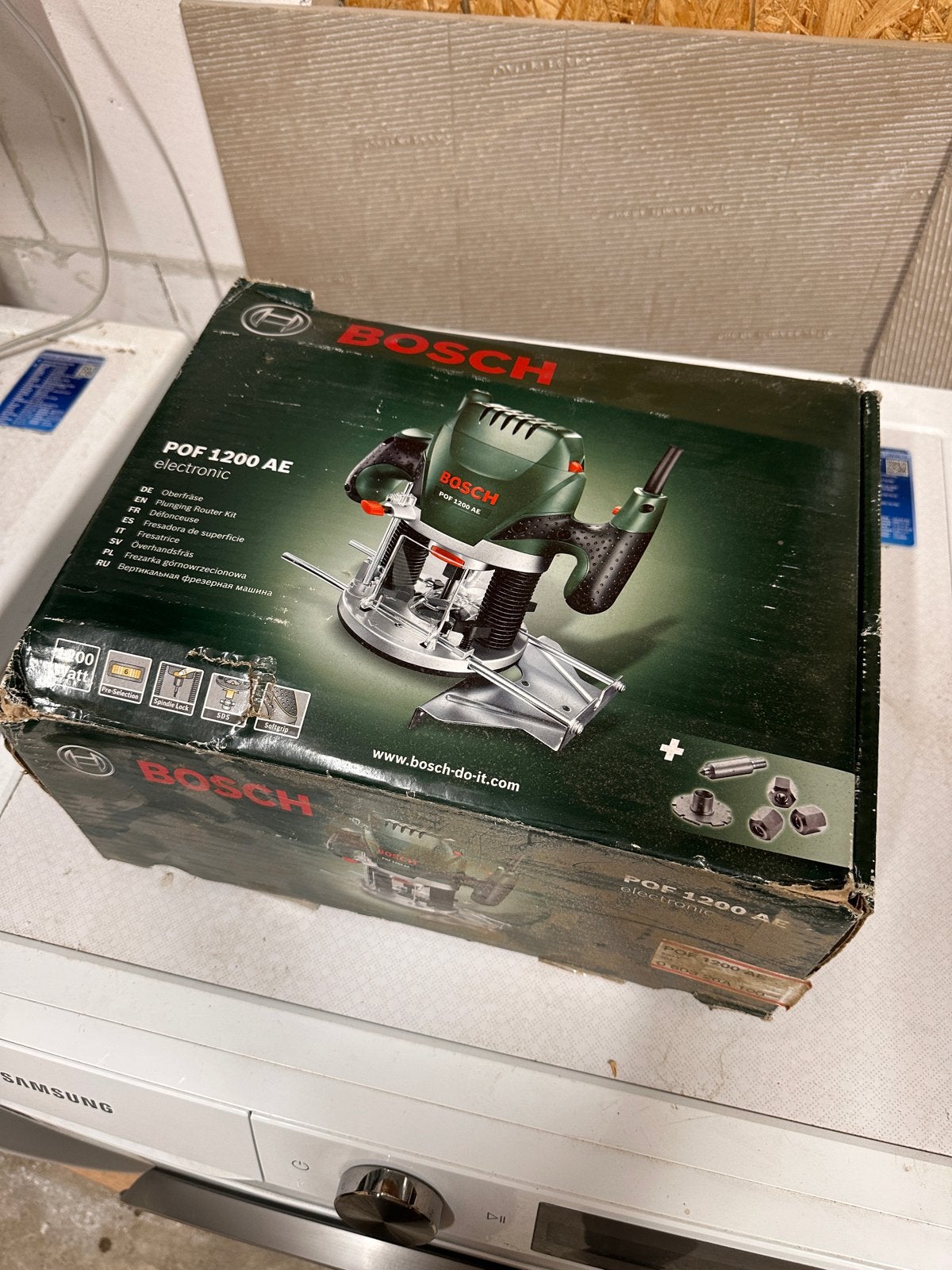 Bosch POF 1200 AE Bovenfrees - Krachtig en Compleet, Ophalen, Gebruikt, Elektrisch, Bovenfrees